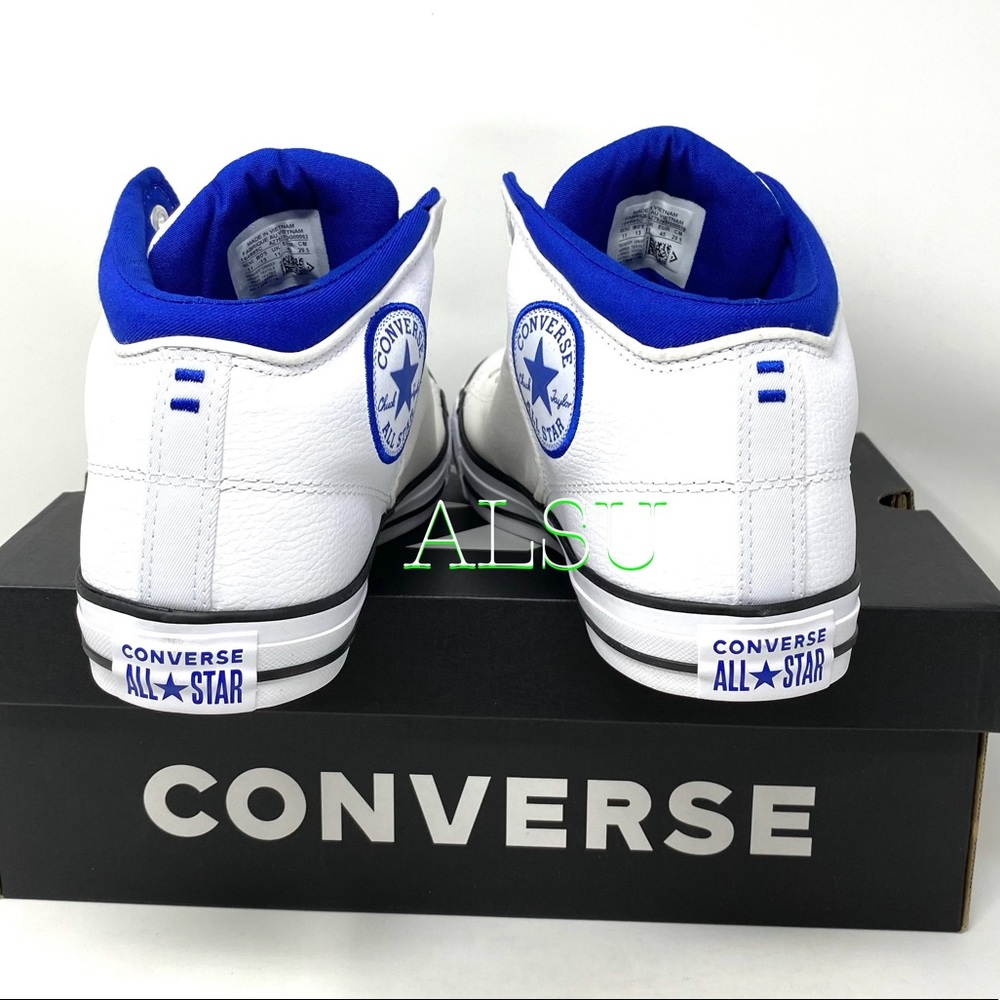 Converse Ctas High Street Leather White Men’s Snea - Picture 5 of 9